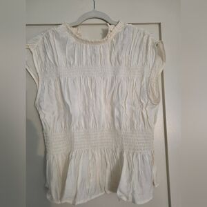 H&M Cream Textured Blouse